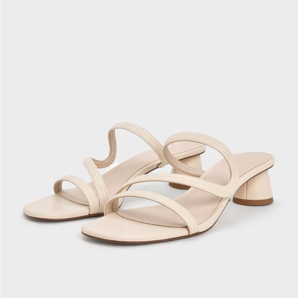 Charles & Keith Strappy Cream Sandals